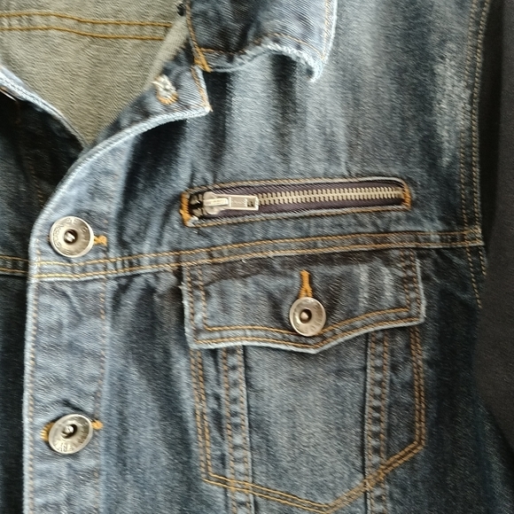 G by Guess Denim Bomber Jacket Distressed XXL - Picture 2 of 11